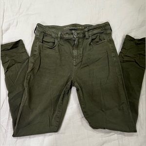 American Eagle Green Jeggings